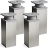 Four modern furniture legs with adjustable height are shown against a white background. Produktbild-Vorschau