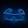 Leuchtende Brille LED-Gadget Party lustige blaue Rahmen St. Produktbild-Vorschau 5