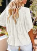 ASKSA Damen Chiffon Bluse 3/4 Glockenärmel Tunika Sommer Produktbild-Vorschau 3