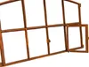 A rusty metal window frame with one pane open. Produktbild-Vorschau