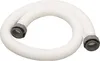 A white corrugated hose with gray connectors on both ends, coiled into a circular shape on a white background. Voir les images du produit