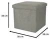 Opvouwbare Poef Met Opbergdoos Grijs 38x38x38cm Productafbeelding-voorbeeld 8