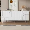Merax Sideboard géométrique 4 portes, commode de salle à Voir les images du produit 4