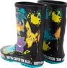 A pair of children's rain boots with Pokemon characters printed on them. Voir les images du produit