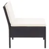 8-tlg. Garten-Lounge-Set mit Auflagen Poly Rattan Schwarz Produktbild-Vorschau 6
