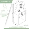 SONNI Kompakter Schminktisch Weiß, dreifarbige Glühbirne, Produktbild-Vorschau 8