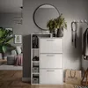 Botník Vicco Orlando Bílá 80 x 128.3 cm se 3 přihrádkami, Náhled obrázku produktu 4