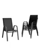 4er Set Gartenstühle Stapelbar Balkonstühle Lounge Sessel Produktbild-Vorschau 1