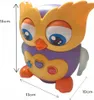 A toy owl with dimensions indicated by measurement lines. Produktbild-Vorschau