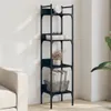 vidaXL Knihovna 4 police černá 35x30x138,5 cm Materiál na Náhled obrázku produktu 2