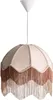 BELIANI Hängeleuchte Beige Papierschirm Oval mit Fransen Produktbild-Vorschau 5
