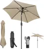 Sekey Sonnenschirm 220 cm mit Kurbel und Auto-Kippen, UPF Produktbild-Vorschau 1