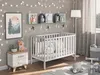 A nursery room with a crib, changing table, and decorative items. Anteprima dell’immagine prodotto