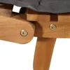 Lettino con cuscino in legno massiccio di acacia grigio Anteprima dell’immagine prodotto 6