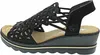 Rieker Damen Sandalette Schwarz Voir les images du produit 19
