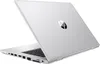 A silver HP Probook laptop is shown from a diagonal rear-view angle with the lid open. Produktbild-Vorschau