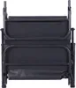 A folded black garden lounger or guest bed. Produktbild-Vorschau
