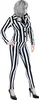 Beetlejuice Damen Kostüm Schwarz-Weiß Gestreept M Produktbild-Vorschau 2