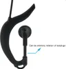 A close-up of a black earpiece with a curved ear hook. Produktbild-Vorschau