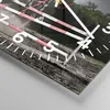 Wanduhr - Quadrat - Glasuhr - Pferd Sport Hindernisse Produktbild-Vorschau 5