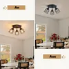 Deckenlampe Retro Drehbar, Deckenleuchte mit 3 LED-Birne Produktbild-Vorschau 7