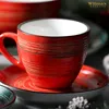 Wilmax Espressotasse mit Untertasse 110 ml Rot Porzellan Produktbild-Vorschau 7