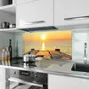Küchenrückwand Spritzschutz Glas mit Motiv Sonnenuntergang Produktbild-Vorschau 2