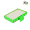 A vacuum cleaner filter in a green plastic casing, shown on a white background. Produktbild-Vorschau