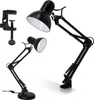 Schul-Schreibtischlampe AURIQ Schwarz 2in1 1xE27 60W Produktbild-Vorschau 1
