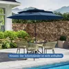 COSTWAY 300cm Sonnenschirm mit LED-Solar-Beleuchtung & Produktbild-Vorschau 2