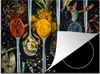 KitchenYeah© Herdabdeckplatte Kräuter in Löffeln auf einem Produktbild-Vorschau 1