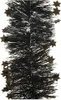 Weihnachtsgirlande Lametta mit Sternen 9cm x 2,7m - Schwarz Produktbild-Vorschau 1