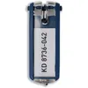 A close-up studio shot of a blue key clip with a white label. Náhľad obrázku produktu