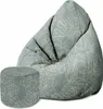 A bean bag chair and ottoman with a floral pattern on a white background. Náhled obrázku produktu
