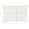 vidaXL Voile d'ombrage 160 g/m² blanc 3x5 m HDPE Voir les images du produit 13