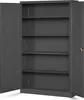 An open, empty metal filing cabinet with multiple shelves. Anteprima dell’immagine prodotto