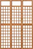 A three-panel wooden trellis or privacy screen is shown against a white background. Náhled obrázku produktu