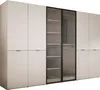 Kleiderschrank, Sandbeige / klares Glas, 3 x 100 x 200 x 51 Produktbild-Vorschau 1