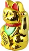 A golden lucky cat figurine. Produktbild-Vorschau