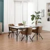 A dining room with a table and chairs, set up for a meal. Produktbild-Vorschau