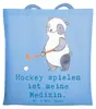 Mr. & Mrs. Panda Tote Bag Panda Hockey spielen - Sky Blue - Produktbild-Vorschau 1