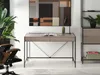 A modern office or study space with a desk, chair, and shelving unit. Voir les images du produit