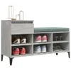 vidaXL Schuhregal Betongrau 102x36x60 cm Holzwerkstoff - Produktbild-Vorschau 3