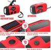 A collage of images comparing a solar radio with a wider solar panel and a high-quality button to other radios with narrower solar panels and lower quality buttons. Produktbild-Vorschau