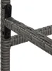 A close-up view of the woven polyrattan material and metal connectors of a garden bar set. Produktbild-Vorschau