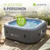 Juskys® Whirlpool SpaLuxe Grau/Blau - 3000W 130 Düsen Produktbild-Vorschau 7