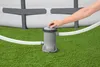 A hand is shown adjusting a pool pump next to an inflatable pool. Náhľad obrázku produktu