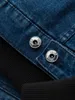 Ombre jeansjas met gebreide mouwen en capuchon, Productafbeelding-voorbeeld 6