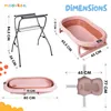 Detská vaňa moovkee s podstavcom, 80 cm, tmavo ružová, Náhľad obrázku produktu 2