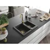 Mexen Carlos 1,5-Becken-Granitspüle 582 x 475 mm, Schwarz Produktbild-Vorschau 2